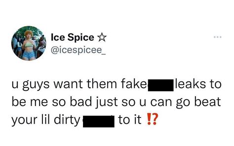 ice spice twitter leak|Ice Spice responds after her alleged sex tape leaks on Twitter